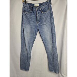 Denim Forum Jeans Womens 31 Yoko High Rise Slim Blue Denim Pants